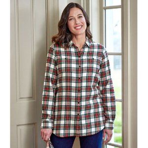 Women's Plaid Flannel Boyfriend Shirt
